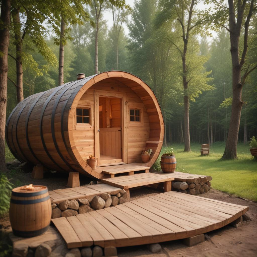 Баня бочка под ключ в Беларуси с доставкой