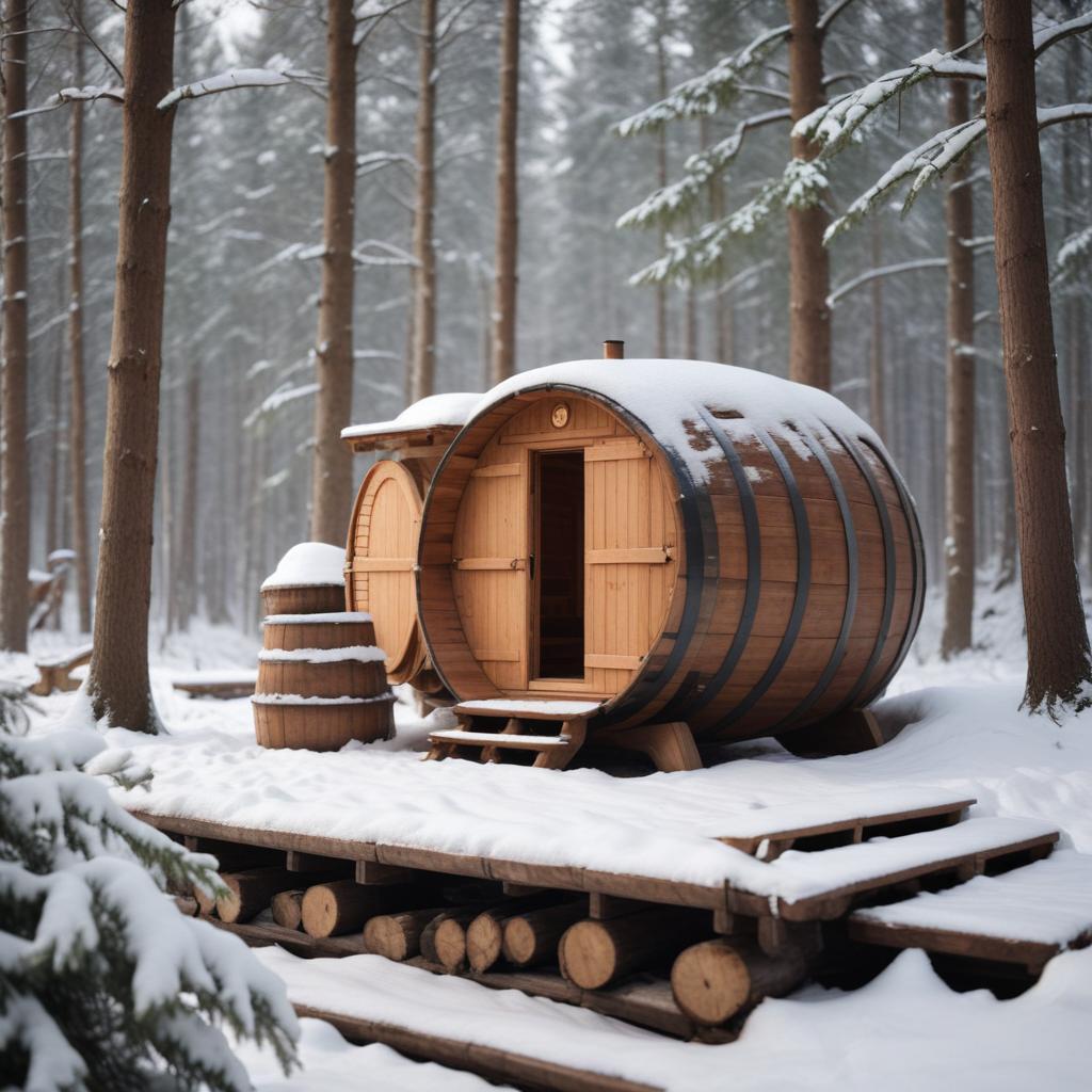 Баня-бочка под ключ с доставкой