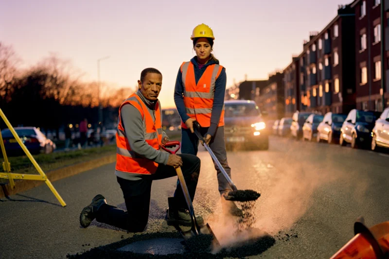Стоимость ямочного ремонта асфальта с материалами